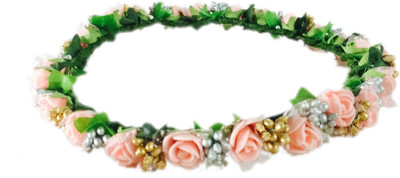 Loops n knots Flora Crown & Tiara(Silver, Gold, Pack of 1)