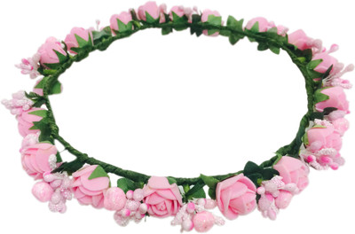 Loops n knots Princess Flora Tiara(Pink, Pack of 1)