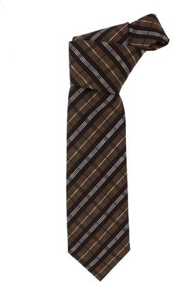 Maesta MTIE123 Geometric Print Men's Tie, Brown