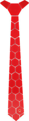 QUAD Self Design Tie, Red