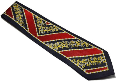Sakshi International Printed Men's Tie, Dark blue;red