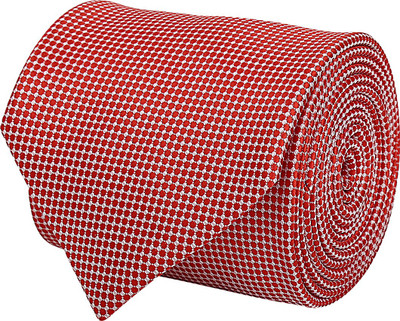 CorpWed Stylish Charm Embroidered Men's Tie, Red;white