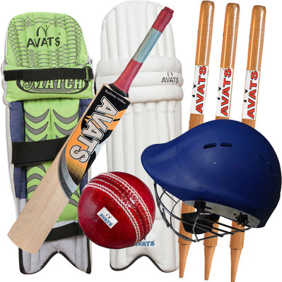 Avats Set Of Bat Sanghara Helmet Pad Ball Stump Cricket Cricket Kit