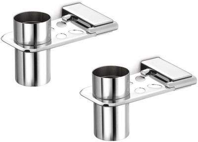 dazzle Regent Stainless Steel Toothbrush Holder(Steel, Wall Mount)