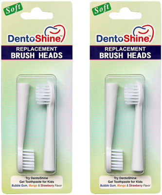 Dentoshine Replacement Heads (4 count) compatible with DentoShine Sonic for Kids Soft Toothbrush(Pack of 2)
Dentoshine Replacement Heads (4 count) compatible with DentoShine Sonic for Kids Soft Toothbrush(Pack of 2)