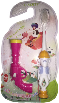 Cp Bigbasket Toothbrush For Kids With Laser Gun Toy Soft Toothbrush