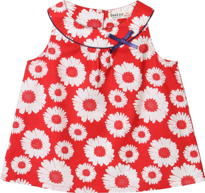 Beebay Casual Cotton Top(Red, Pack of 1)
