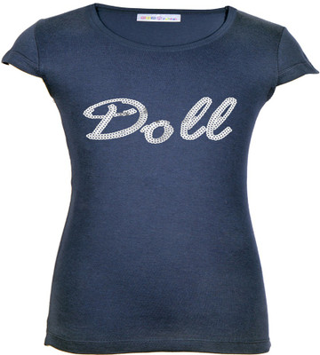 Gkidz Girls Casual Cotton Top(Pack of 1, Navy