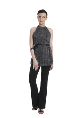 Only Casual Sleeveless Solid Women' Black Top