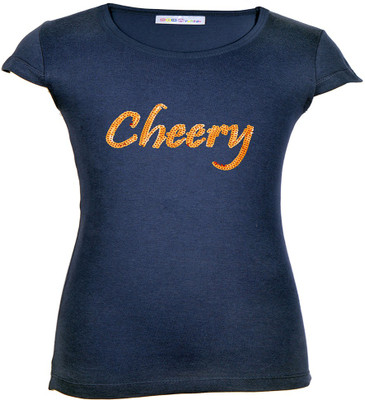 Gkidz Girls Casual Cotton Top(Pack of 1, Navy