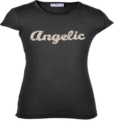Gkidz Girls Casual Cotton Top(Pack of 1, Black