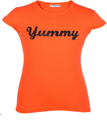Gkidz Girls Casual Cotton Top(Pack of 1, Coral