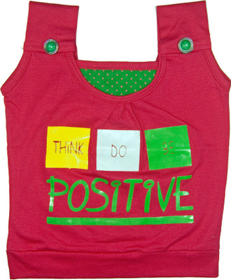 Retaaz Party Cotton Top(Pink, Pack of 1, Pink & green