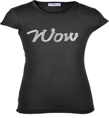 Gkidz Girls Casual Cotton Top(Pack of 1, Black