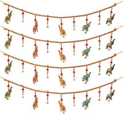 Chesta Enterprises Fabric Elephant Door Hanging Set (Horizontal) Toran(Fabric)
Chesta Enterprises Fabric Elephant Door Hanging Set (Horizontal) Toran(Fabric)