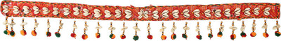 EarthenMetal Handcrafted Beads and Crystal Decorated Colourful Bandhani Style Toran(Fabric, Beads, Crystal)
EarthenMetal Handcrafted Beads and Crystal Decorated Colourful Bandhani Style Toran(Fabric, Beads, Crystal)