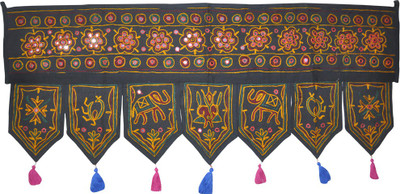 Lal Haveli Ethnic Rajasthani Beautiful Handmade Elephant Peacock Design Embroidered Mirror Work Door Hanging Toran(Cotton)
Lal Haveli Ethnic Rajasthani Beautiful Handmade Elephant Peacock Design Embroidered Mirror Work Door Hanging Toran(Cotton)