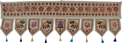 Lal Haveli Beautiful Bandhanwar Designer Wall Tapestry Decorative Toran(Cotton)
Lal Haveli Beautiful Bandhanwar Designer Wall Tapestry Decorative Toran(Cotton)