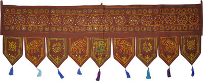 Lal Haveli Ethnic Beautiful Peacock And Elephant Embroidery Design With Mirror Work Door Decoration Hanging Toran(Cotton)
Lal Haveli Ethnic Beautiful Peacock And Elephant Embroidery Design With Mirror Work Door Decoration Hanging Toran(Cotton)