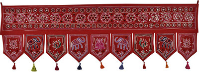 Lal Haveli Rajasthani Craftswork Decorative Wall Tapestry Door Décor Toran(Cotton)
Lal Haveli Rajasthani Craftswork Decorative Wall Tapestry Door Décor Toran(Cotton)