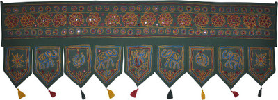 Lal Haveli Ethnic Mirror Work with Elephant and Peacock Design Embroidered Handmade Hanging Toran(Cotton)
Lal Haveli Ethnic Mirror Work with Elephant and Peacock Design Embroidered Handmade Hanging Toran(Cotton)