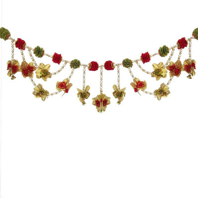 Creativity Centre Floral Tissue Traditional Bandanwar Door Hanging Toran(Tissue cloth, metal beads)
Creativity Centre Floral Tissue Traditional Bandanwar Door Hanging Toran(Tissue cloth, metal beads)