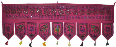 Lal Haveli Indian Handmade Embroidered Mirror Work Bandhanwar Toran(Cotton)
Lal Haveli Indian Handmade Embroidered Mirror Work Bandhanwar Toran(Cotton)