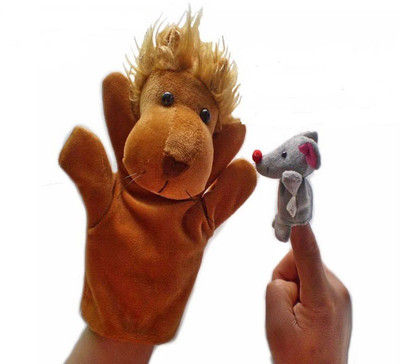 Kuhu Creations Famous Lion & Rat Story Telling Hand Puppets
