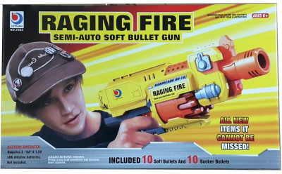 Turban Toys Raging Fire Semi Auto Soft Bullet Gun(Multicolor)