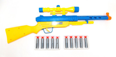 E-Toys Air Gun With 10 Bullets(Yellow, Blue)