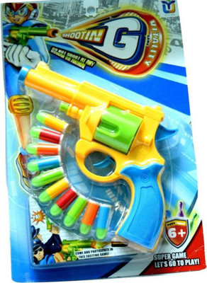 SMCD Kids Toy Gun with 10 Soft Bullets(Multicolor)