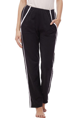 Peptrends Solid Women's Black Track Pants