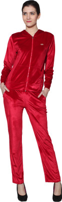 LGC Solid Women's Track Suit, Blood red