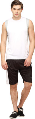 Campus Sutra Solid Men's Track Suit, Brown;white