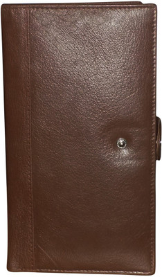 Kan Premium Quality Leather Travel Document Holder/Cheque Book pouch For Men and Women(Brown)