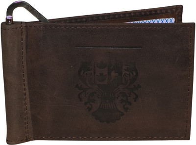 Kan Men Brown Genuine Leather Wallet(4 Card Slots)
