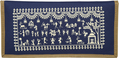 Sheetal Warli Pouch(Blue)