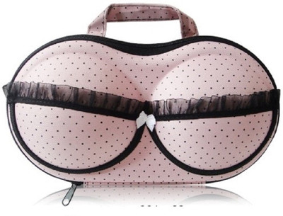 Ruby Bra Bag - Rosy Pink with Yellow Points(Pink)