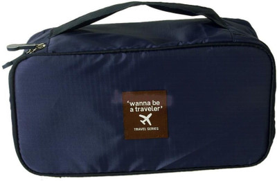 Ruby Cosmetic Pouch(Blue), Navy blue