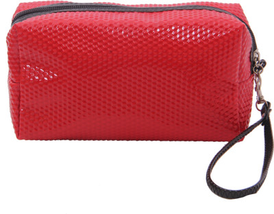 Priya Exports Cosmetic Pouch(Red), Fiery red