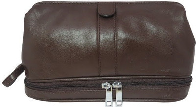 Chimera Leather 3643 Travel Toiletry Kit(Brown)