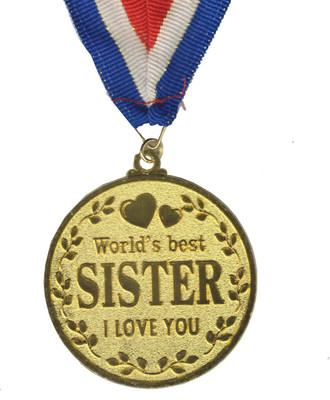Atpata Funky World's Best SISTER Gold Medal Medal(M)