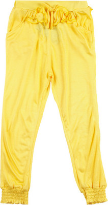 Cherokee Regular Fit Girls Yellow Trousers
