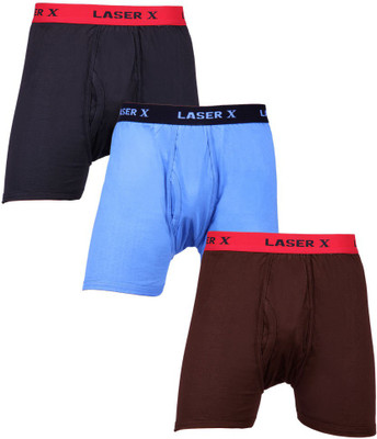 Laser X Men's Trunks, Black;dark brown;sky