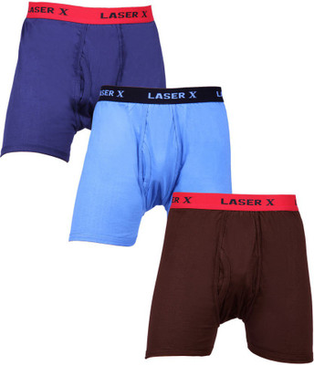 Laser X Men's Trunks, Blue;dark brown;sky