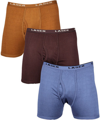 Laser X Men's Trunks, Brown;coffee;dark blue