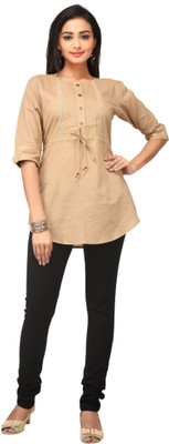 Rene Solid Women's Tunic, Brown