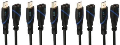 C&E TV-out Cable High Speed HDMI Extension Cable Male - Female 15 Feet, Supports Ethernet Latest Specification Cable, 5 Pack(Black, For TV, 4.572 m)
C&E TV-out Cable High Speed HDMI Extension Cable Male - Female 15 Feet, Supports Ethernet Latest Specification Cable, 5 Pack(Black, For TV, 4.572 m)