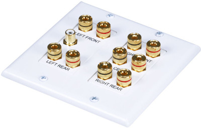 C&E TV-out Cable 2-Gang 5.1 Surround Sound Distribution Wall Plate(Gold, For Home Theater)
C&E TV-out Cable 2-Gang 5.1 Surround Sound Distribution Wall Plate(Gold, For Home Theater)