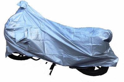 Dressrosa Two Wheeler Cover for TVS(Apache, Silver)